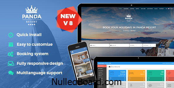 Download Free Panda Resort 8 – CMS for Single Hotel