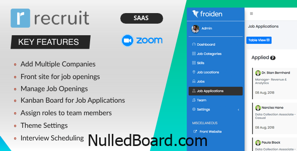 Download Free Recruit SAAS – Recruitment Manager Nulled