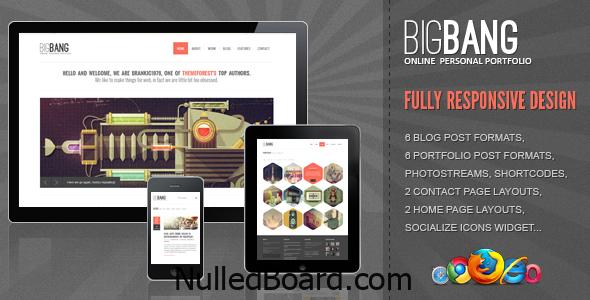 Download Free Bigbang – Responsive WordPress Theme Nulled