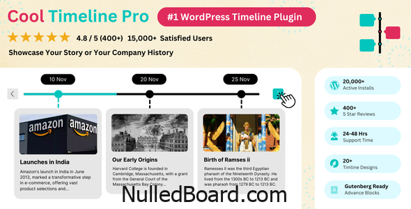 Download Free Cool Timeline Pro – Horizontal & Vertical Timeline