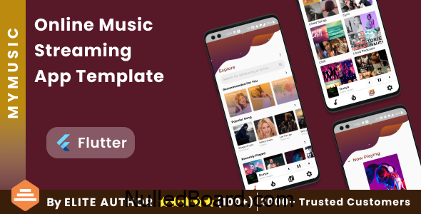 Download Free Online Music Streaming Android App Template+iOS App Template|