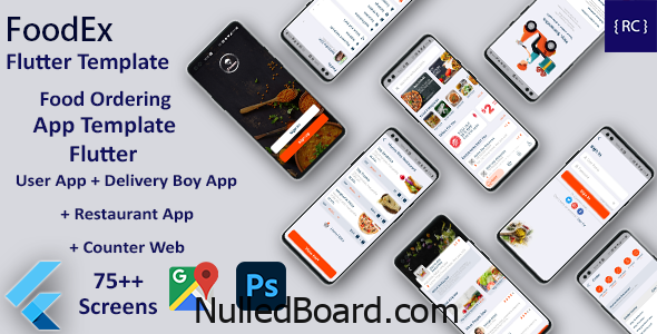 Download Free 4 in 1 Flutter Food Ordering App Template