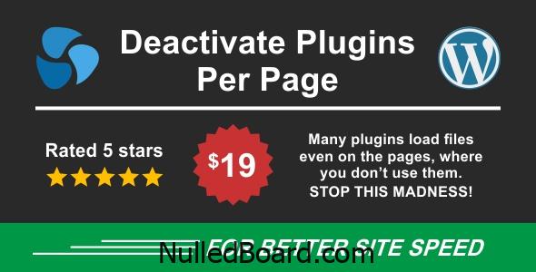 Download Free Deactivate Plugins Per Page – Improve WordPress Performance