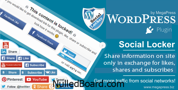 Download Free Social Locker – plugin for WordPress Nulled