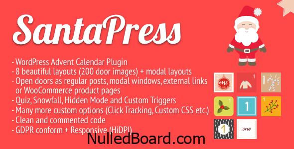 Download Free SantaPress – WordPress Advent Calendar Plugin & Quiz