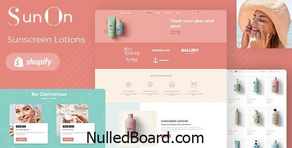 Download Free SunOn – Skin Care Products Shopify Theme Nulled