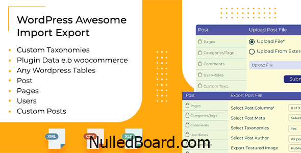 Download Free WordPress Awesome Import & Export Plugin – Import
