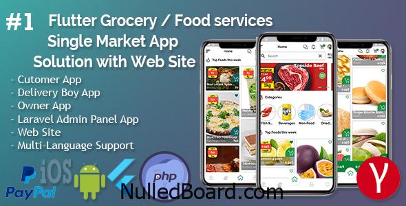 Download Free Single Market Grocery/Food/Pharmacy (Android+iOS+Admin Panel) Full App Solution