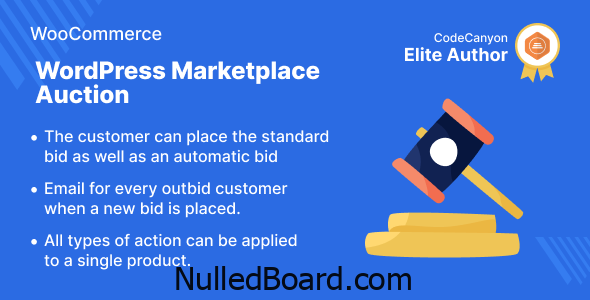 Download Free WordPress WooCommerce Marketplace Auction Plugin Nulled